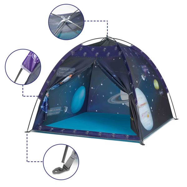 Space World Play Tent-Kids Galaxy Dome Tent Playhouse for Boys and Girls Imaginative Play-Astronaut Space for Kids Indoor and Outdoor Fun, Perfect Kid’s Gift - Image 2