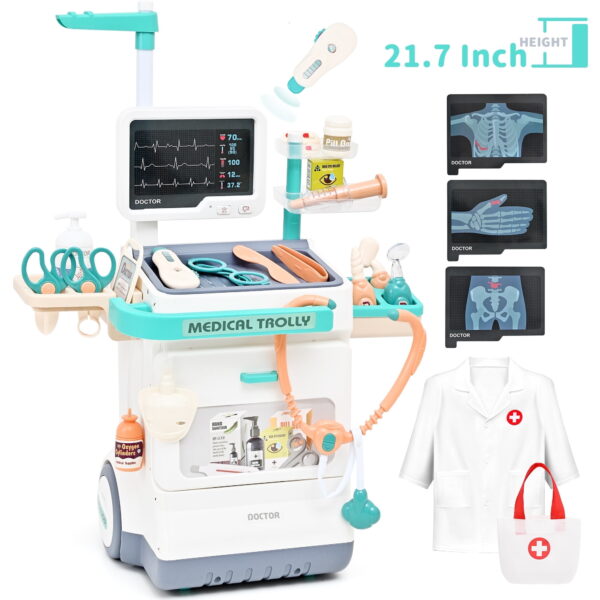 Kids Doctors Play Set - 26PCS Doctor Kit for Kids, Pretend Medical Station Toy Set, Doctor Set Role Play Toy for 3-8 Boys & Girls